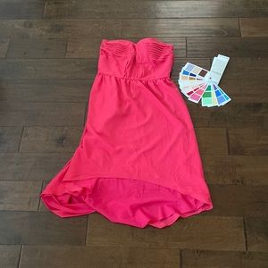 SPRINGS - Dolce Vita Flamingo Pink High Low Strapless Dress. Size EUC.